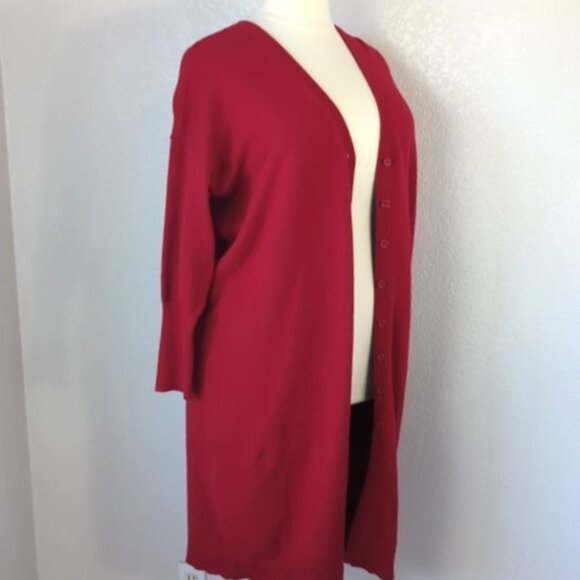 Torrid 2X Long V-Neck Cardigan Duster Sweater Dress - Picture 6 of 11